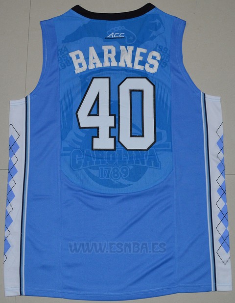Camiseta NCAA North Carolina Tar Heels Harrison Barnes #40 Azul